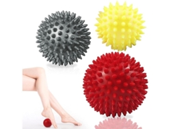 Juego De 3 Pelotas De Masaje Con Forma De Erizo: Ideales Para La Relajación Y La Reflexología.