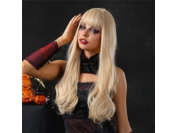 Peluca sexy con flequillo para disfraz de Halloween 2026 para mujer