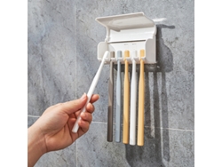 Portacepillos de dientes Almacenamiento familiar para cepillos de dientes Montado en la pared M Jortmrd