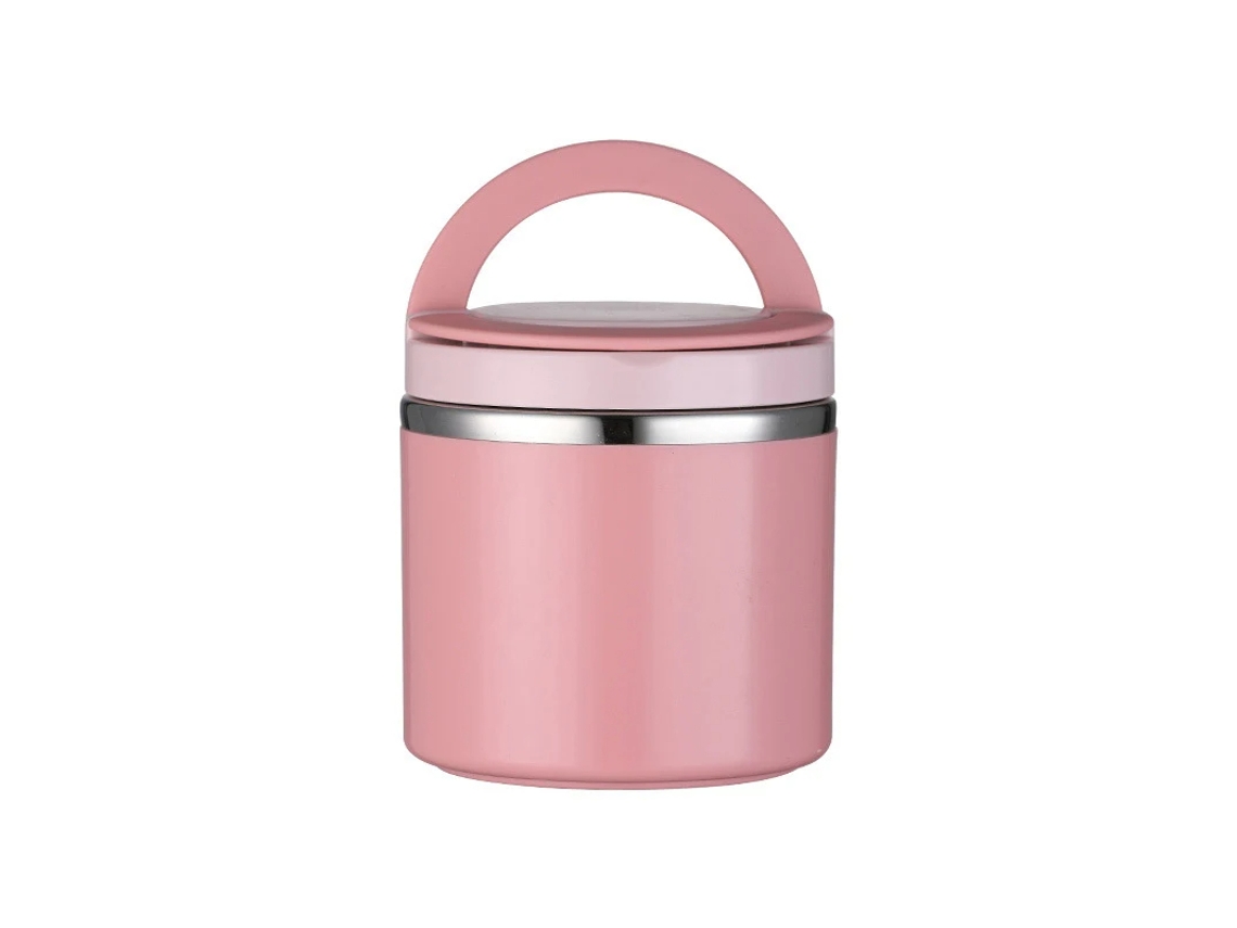 Tazón De Arroz/sopa Con Aislamiento De Acero Inoxidable 304 (rosa, 1000 Ml), Ecológico Y A Prueba De Fugas.