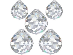 Bolas de cristal - Bolas de cristal arcoíris de 30 mm, 5 unidades para decoración de ventanas, Feng Shui
