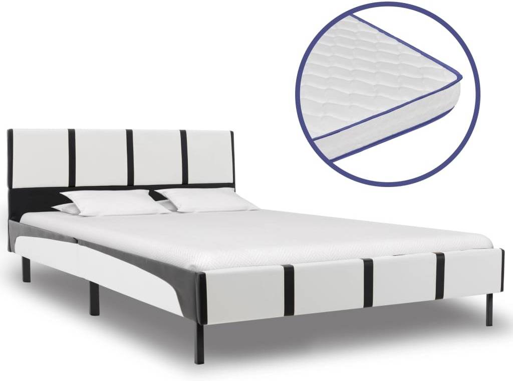 Cama + Colchón VIDAXL espuma de memoria 140x200 cm cuero artificial (Compatible con Colchón:140x200 cm)