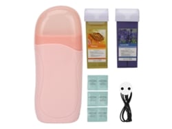 Kit de depilação com rolo 2026-40w com 2 cartuchos de cera sólida de 100ml para remoção de pelos, plugue europeu 220v
