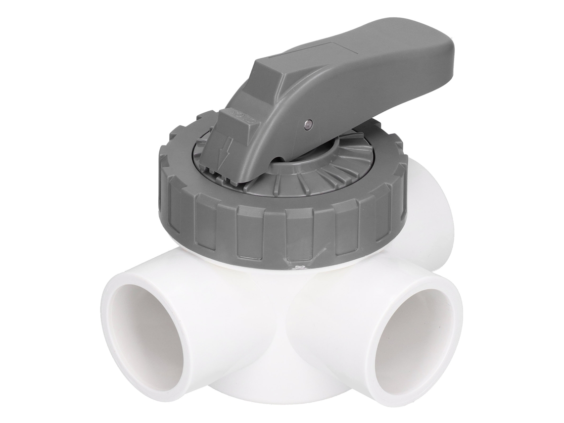 Válvula De 3 Vías Divertida Para Piscinas Y Spas Con Palanca Grande Ajustable, Abs Pvc