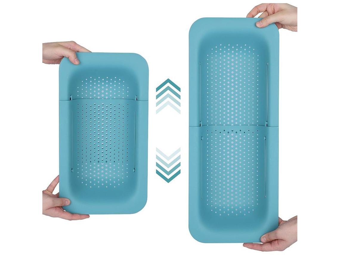 Estropajo extensible para lavar verduras, frutas y escurrir pasta, antideslizante, incluido en los utensilios de cocina esenciales (verde).
