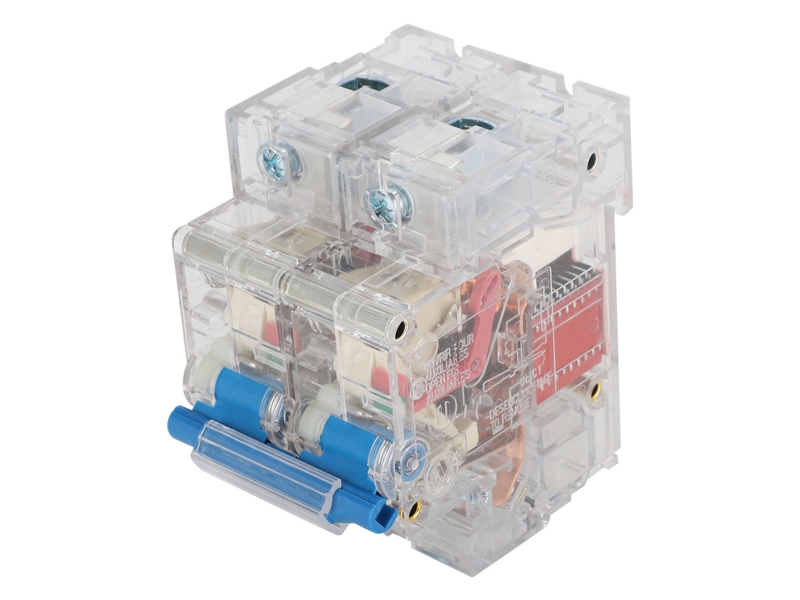 Disyuntor Miniatura Mcb Dz47 2p 690v Ca 100a Con Carcasa Transparente Para Protección Eléctrica.