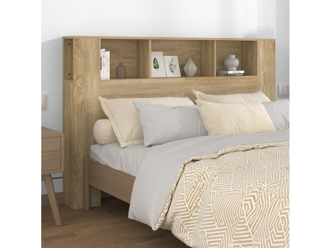 Mueble Cabecero Color Roble Sonoma 160x18,5x104,5 Cm