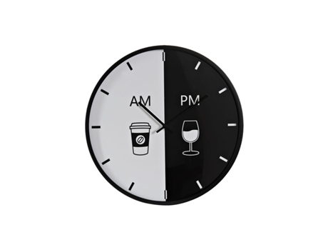 Reloj de Pared DKD HOME DECOR Negro Metal Blanco (60 x 4 x 60 cm)