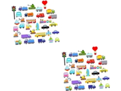 2u Pegatinas De Pared Pvc Para Niños, Con Diseño Coche Y Avión, Decoración Dormitorio.