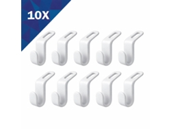 10 Ganchos Para Ropa Resistentes Y Que Ahorran Espacio Para Armarios, Color Blanco.
