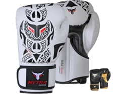 Guantes De Boxeo - Mytra Fusion - Tribal Power -10oz - Cuero Sintético - Blancoo
