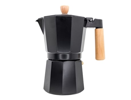 Cafetera Italiana VIN BOUQUET Aluminio 9 Tazas Negro