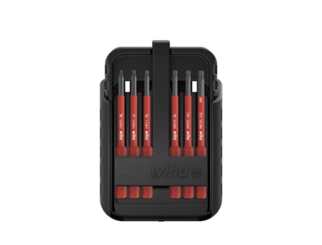 WIHA Juego de bits slimBit electric TORX®, TORX PLUS®, dde 15 unid., incl. cajas de slimBits y clip (43161)