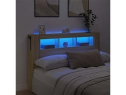 Cabecero Led Madera Ingeniería Roble Sonoma 160x18,5x103,5 Cm