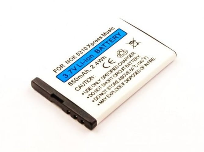Batería INDIGO BIRD 650mAh 3.7V Nokia 2720 fold, 5310 XpressMusic - Nokia BL-4CT