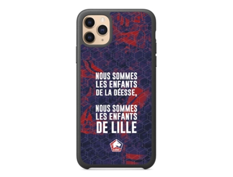 Funda Móvil Oficial Lille Fc para iPhone 11 Pro Max PHONECASES3D Piel Sintética Negro