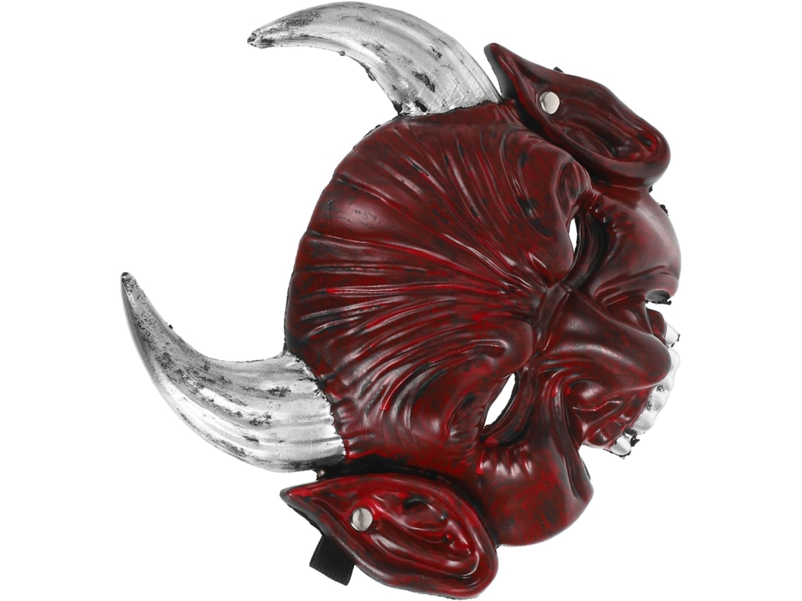 Máscara Roja Para Halloween, Máscara De Látex Aterradora Para Disfraces Y Cosplay.