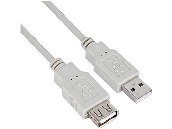 Cable USB NILOX USB A/USB A 1.8 m Macho/Hembra Gris