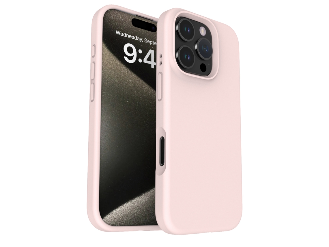 (rosa, Iphone 12 Pro Max) Funda Para Teléfono Sencilla, De Color Liso Y Resistente A Los Golpes, Compatible Con Iphone, De Silicona Líquida.