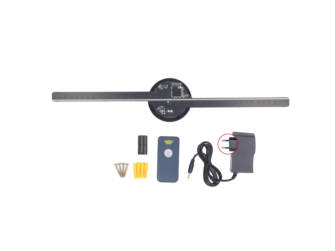 Ventilador holográfico 3D (compatible con control remoto mediante aplicación wifi)