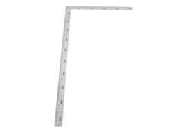 Regla angular de acero inoxidable de 90 grados, 500 x 250 mm