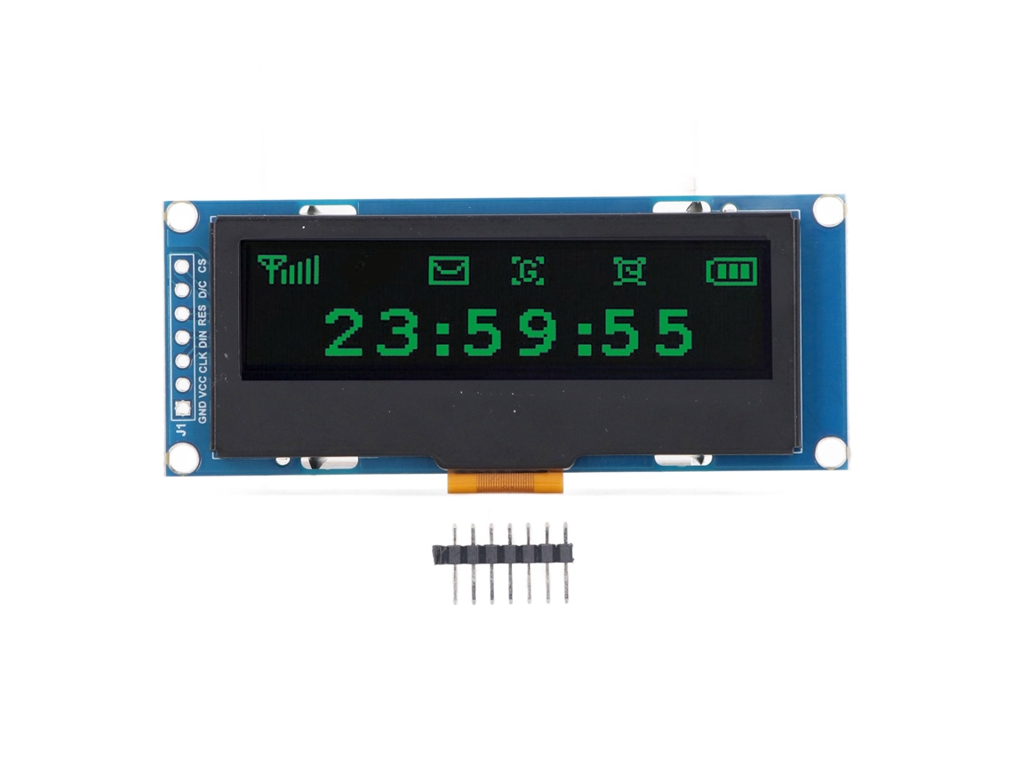 Módulo De Pantalla Oled De 2.23 Pulgadas 128x32 Resolución Ssd1305 Iic/spi Pantalla Verde Mrc162c