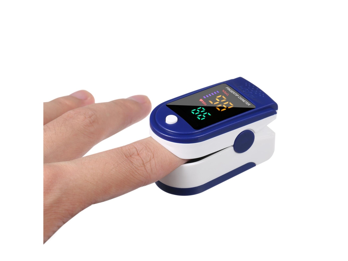 Oxímetro De Pulso Digital Para Dedo Com Monitor Spo2 E Ritmo Cardíaco Lcd