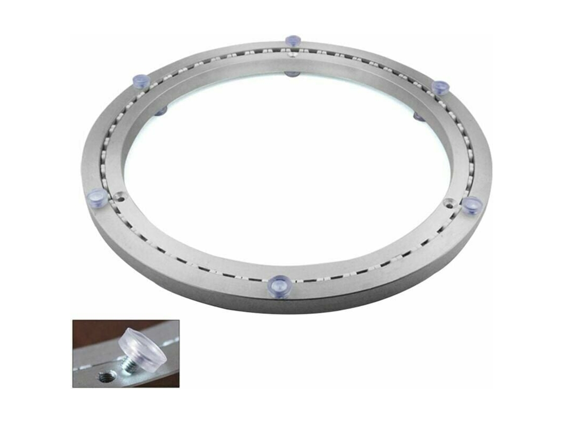 KOFIHETY Cojinete de Plataforma Giratoria Metálica, Base Redonda Giratoria, Rotación 360°, Cojinetes de Bolas Simples, para Carga Pesada, ø35cm