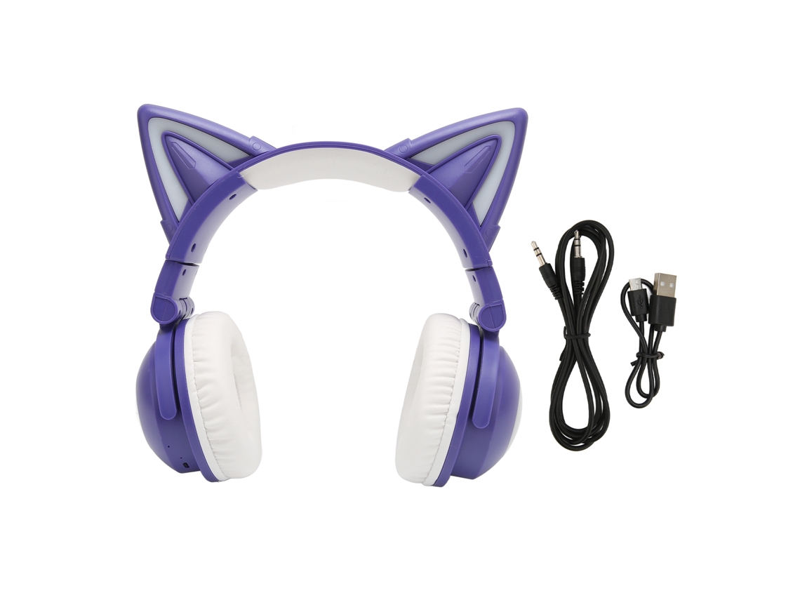 Auriculares Bluetooth Con Orejas De Gato, Estéreo, Lindos, Alta Sensibilidad, Micrófono