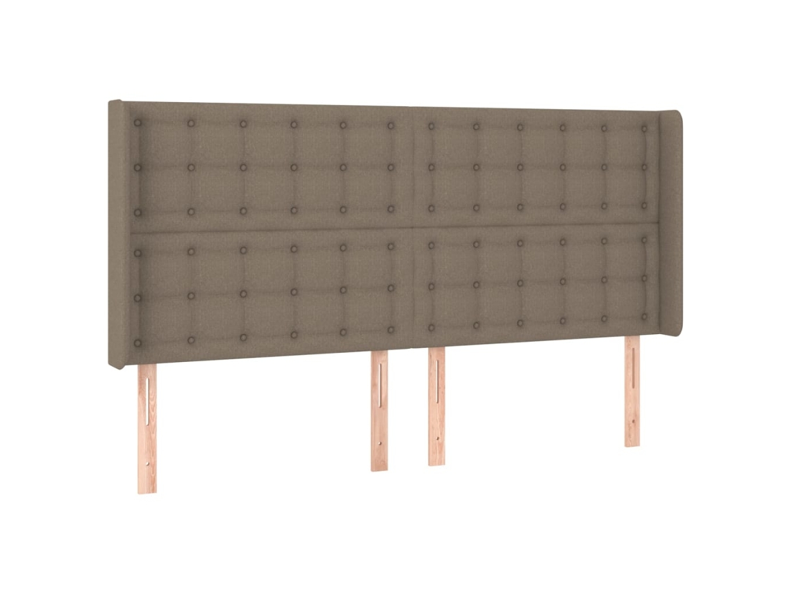 Maison Exclusive - Cabecero Con Orejas De Tela Gris Taupe 163x16x118/128 Cm