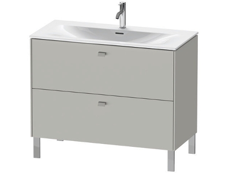 Pedestal de lavabo DURAVIT Brioso vertical 102,0 x 47,9 cm 2 cajones incl. recorte de sifón y delantal para lavabo Viu 234410