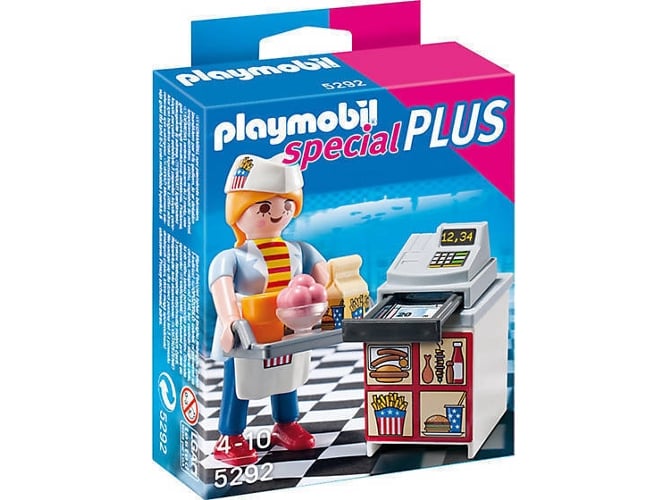 PLAYMOBIL Special Plus: Camarera con caja registradora (Edad Mínima: 4)