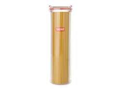 Tarro Hermético TATAY con Cierre de Seguridad (2.5L - Rojo - 9 x 15.5 x 29 cm - Poliestireno)