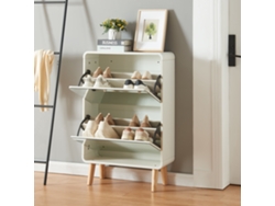 Zapatero Aure con 2 puertas abatibles 96x63x24 cm - Blanco [EN.CASA]
