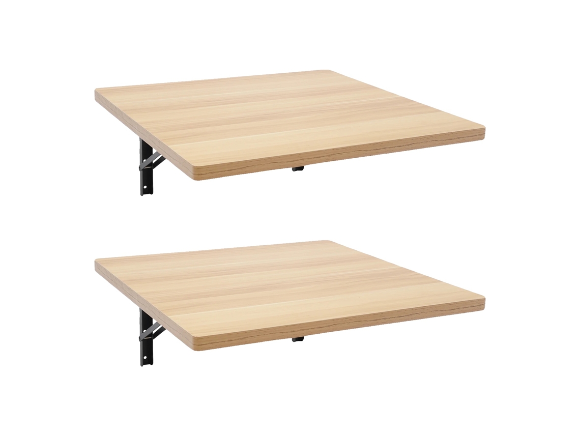 Banco de trabajo plegable, diseño para montaje en pared, capacidad de carga de 230 kg, color madera.