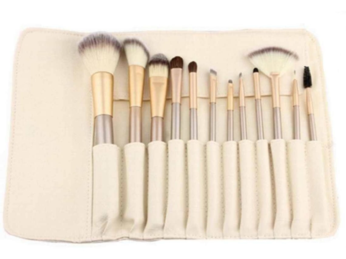 Juego De Brochas De Maquillaje Con Usb Portátil (12 Piezas)