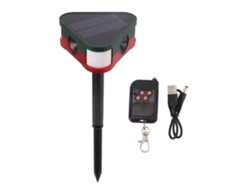 Alarma Repelente De Animales Con Energía Solar, Sensor Infrarrojo, Control Remoto, Sonido Y Luz Para Huertos.