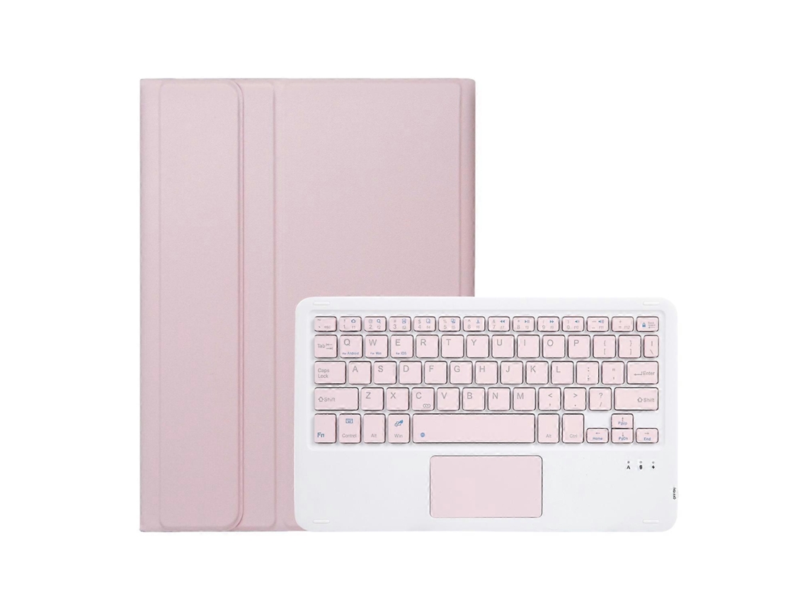 Ah25-a Funda de cuero ultradelgada y desmontable para tableta con teclado Bluetooth y panel táctil.