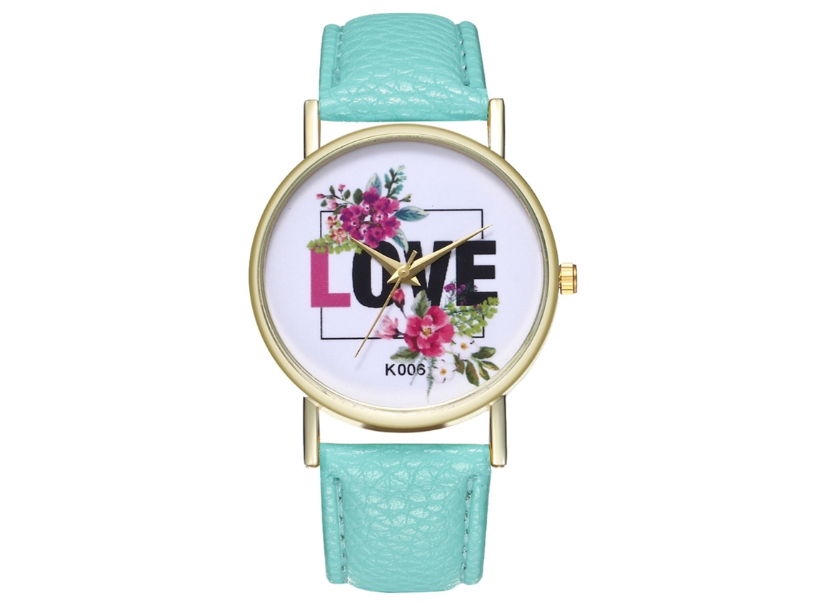 Reloj De Pulsera Analógico Para Mujer De Cuero Pu Simple De Zhoulianfa (menta)