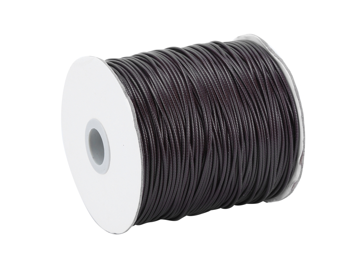 Cordão de Cera Redondo Ecológico para Costura de Couro Tricô Colar Diy Marrom