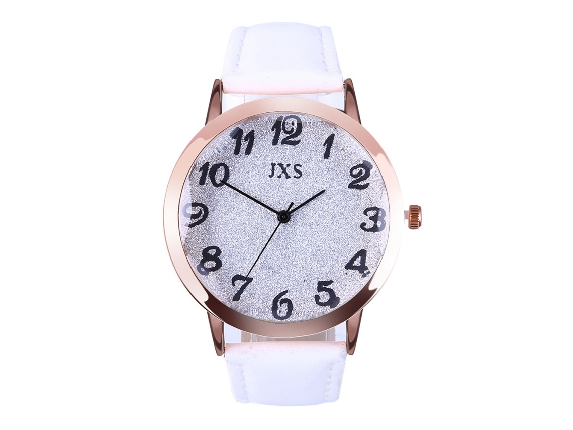 Reloj De Pulsera De Cuarzo Para Mujer Zhoulianfa Con Correa De Cuero Sintético Blanco.