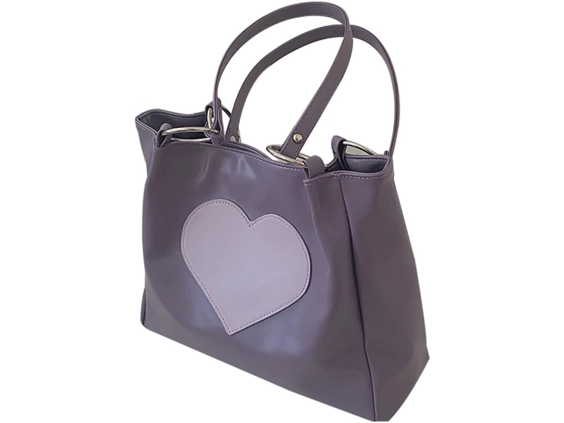 Bolso De Hombro De Gran Capacidad De Piel Sintética Para Estudiantes Y Salidas, Práctico Bolso Tote.