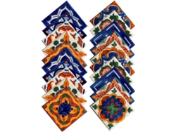20 Pegatinas Autoadhesivas De Azulejos Mexicanos Para Decoración De Paredes