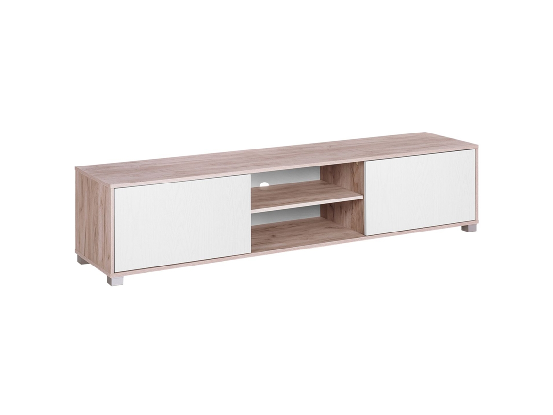 Mueble TV BELIANI Lincoln de Tablero de fibra Madera clara 180x41x41