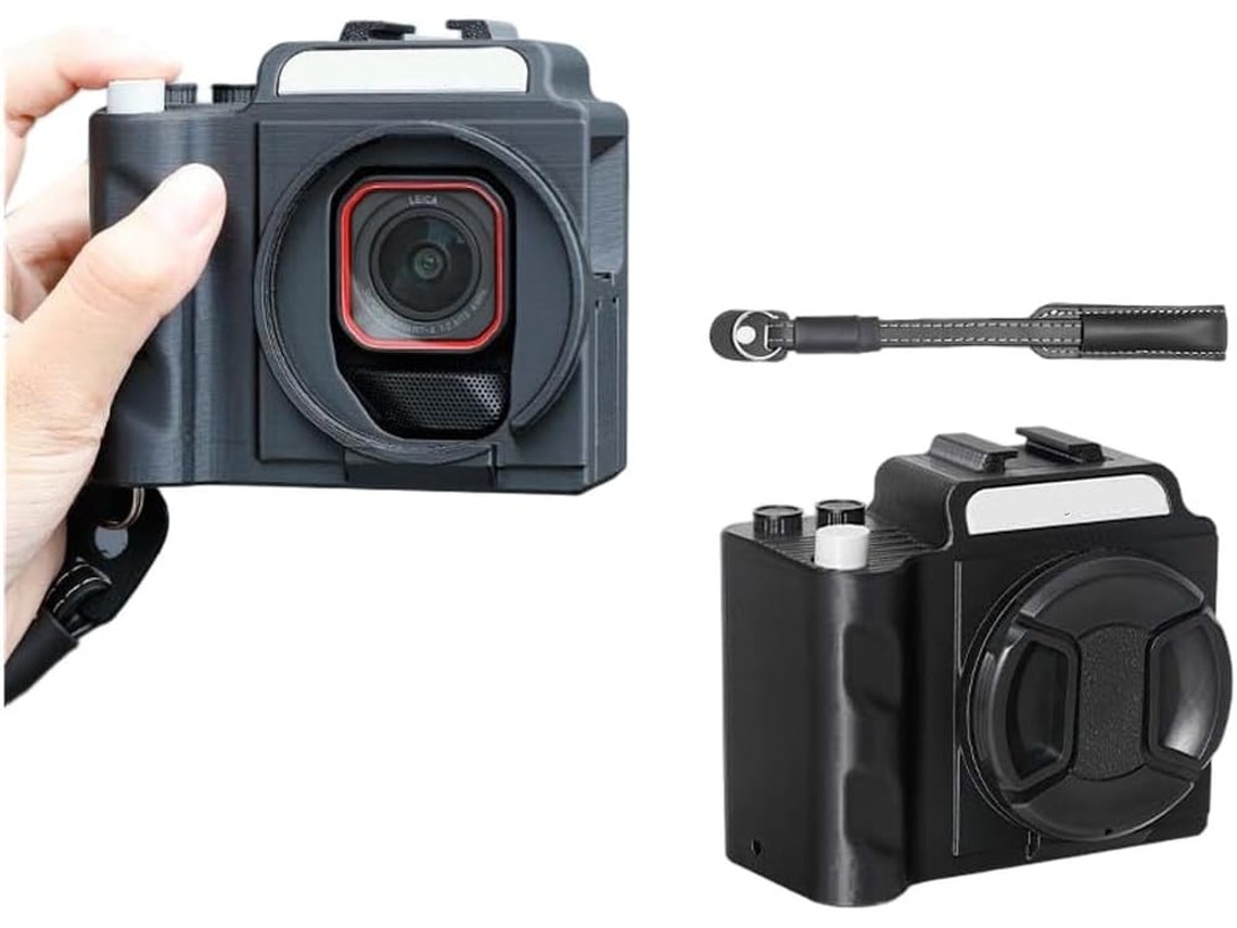 Empuñadura De Abs Para La Cámara Insta360 Ace Pro 2 Que Ofrece Un Agarre Seguro Y Acceso A Los Botones De Fotografía.