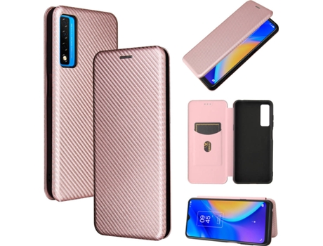 Funda TCL 20 5G Porta Tarjeta Rosa