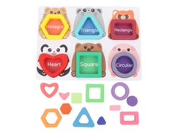 Dan26-puzzles De Madera Con Figuras De Animales Y Paneles Geométricos, Juguete Educativo Interactivo Para Niños En Edad Preescolar