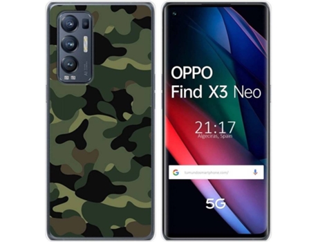 Carcasa Oppo Find X3 Neo TUMUNDOSMARTPHONE Camuflaje