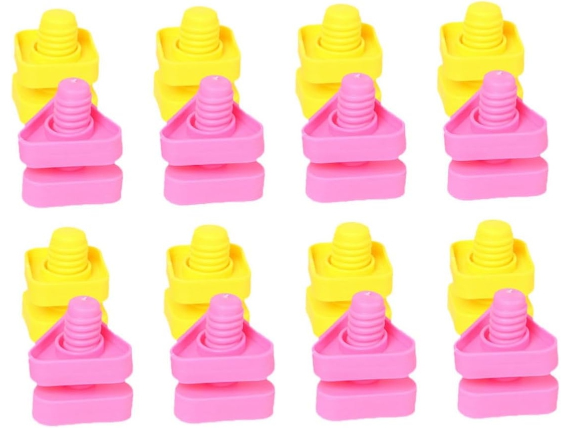 Conjunto De Brinquedo Com 32 Pares De Parafusos E Porcas, Jogo De Combinar Parafusos E Porcas