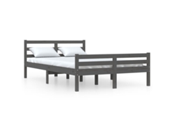 Maison Exclusive - Estructura De Cama Sin Colchón Madera Maciza Gris 120x200 Cm